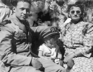 Ira Blacker with Herb and Lena Derman, at 2 years old and the king of the devils