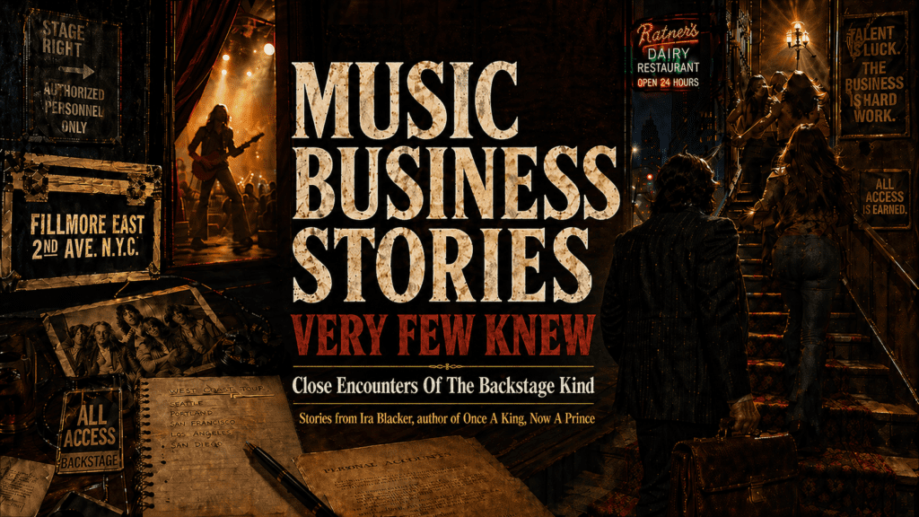 Music business stories from Ira Blacker, author of Once A King, Now A Prince.